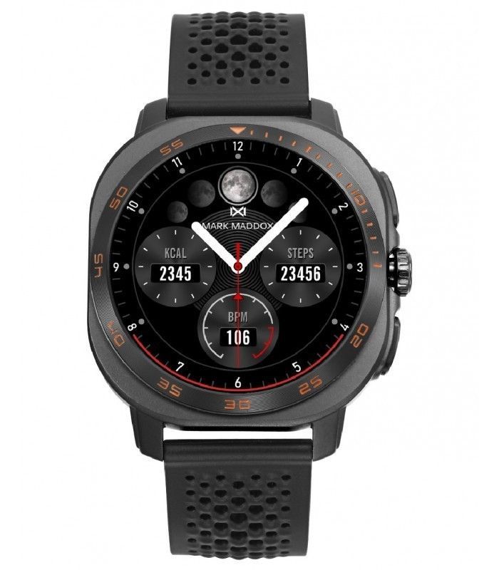 Reloj Smart con caja de 47 mm y correa de silicona negra