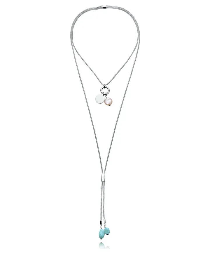 Collar Acero Chapado Plata Pied Nat Sra Fshn
