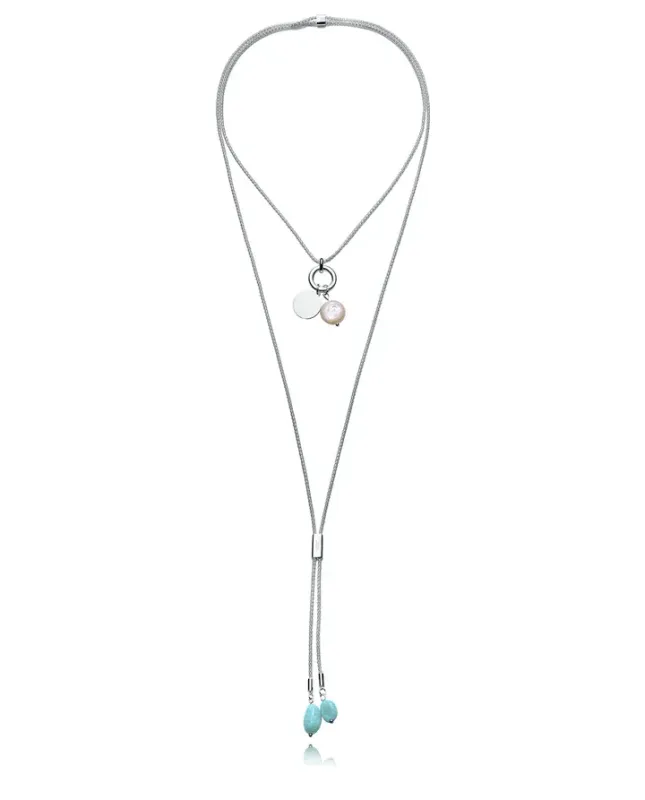 Collar Acero Chapado Plata Pied Nat Sra Fshn