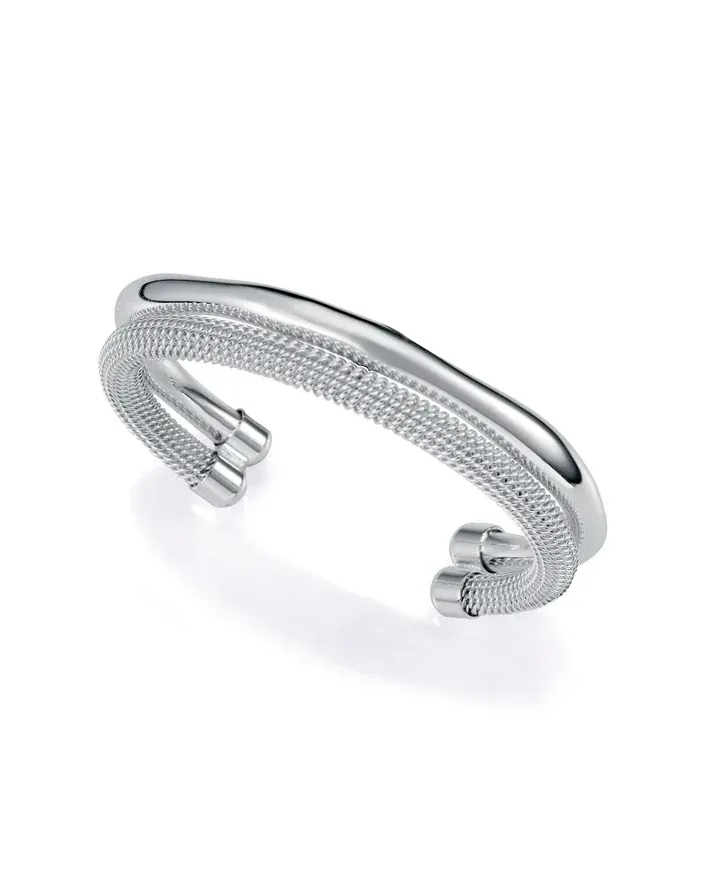 Pusl Acero Chapado Plata Rigida Sra Fashion