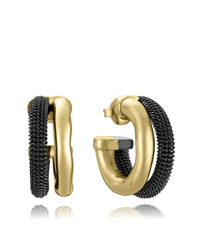 Pend Acero Ip Dorado Y Negro Sra Fshn