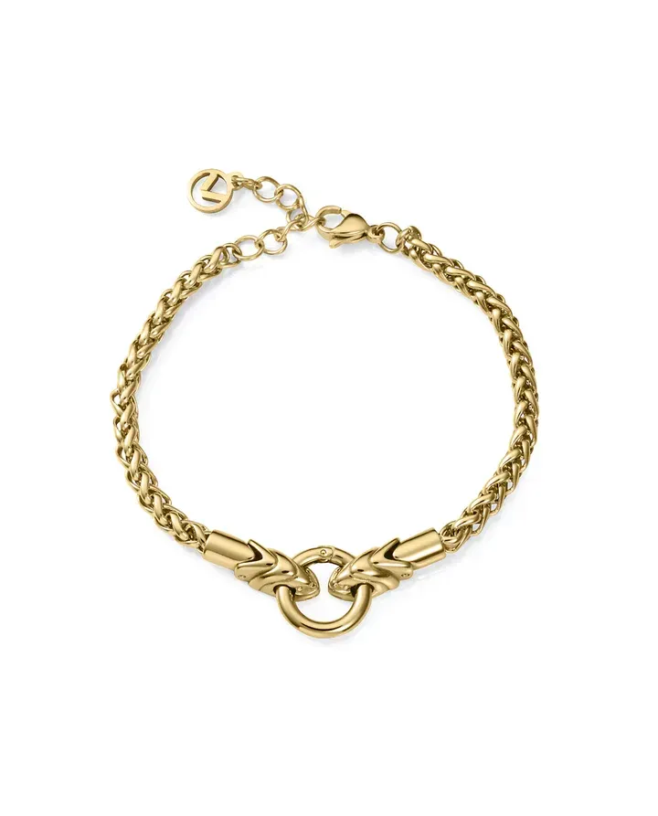 Pulsera de mujer de acero Ip dorado cadena