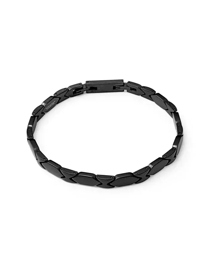 Pulsera de hombre de acero Ip negra