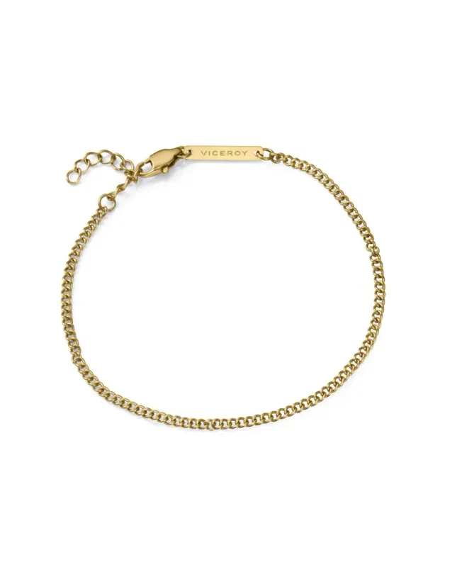 Pulsera de hombre de acero Ip dorado cadena