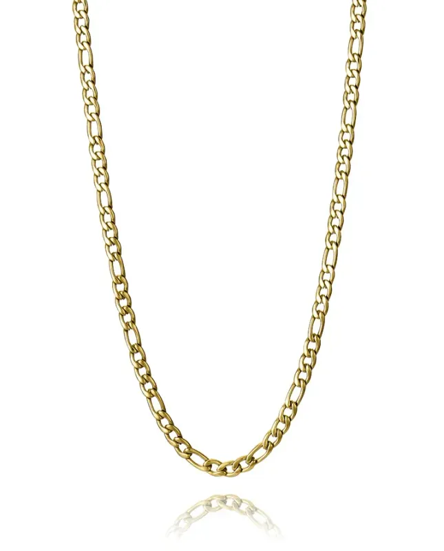 Collar de hombre de acero Ip dorado cadena