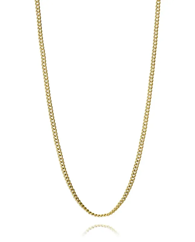 Collar de hombre de acero Ip dorado cadena