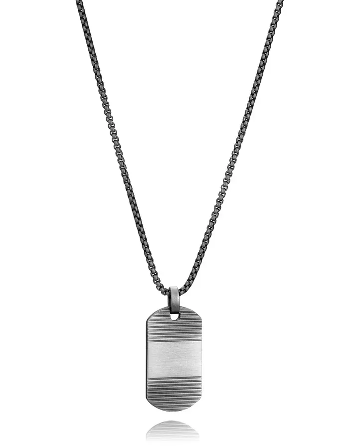 Collar de hombre de acero con placa