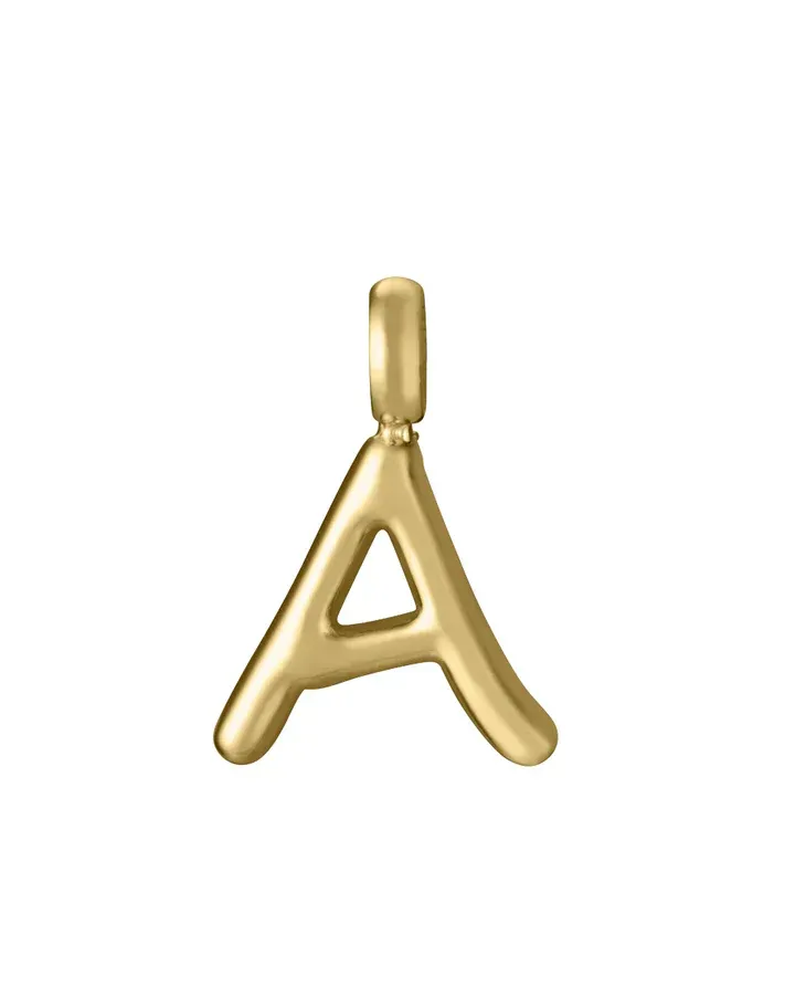 Colgante Letra A Acero Ip Dorado Sra Fashion