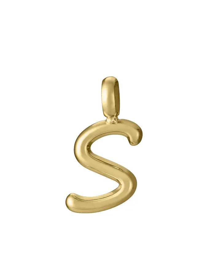 Colgante Letra S Acero Ip Dorado Sra Fashion
