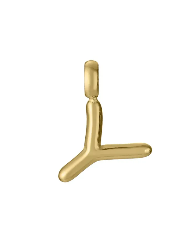 Colgante Letra Y Acero Ip Dorado Sra Fashion