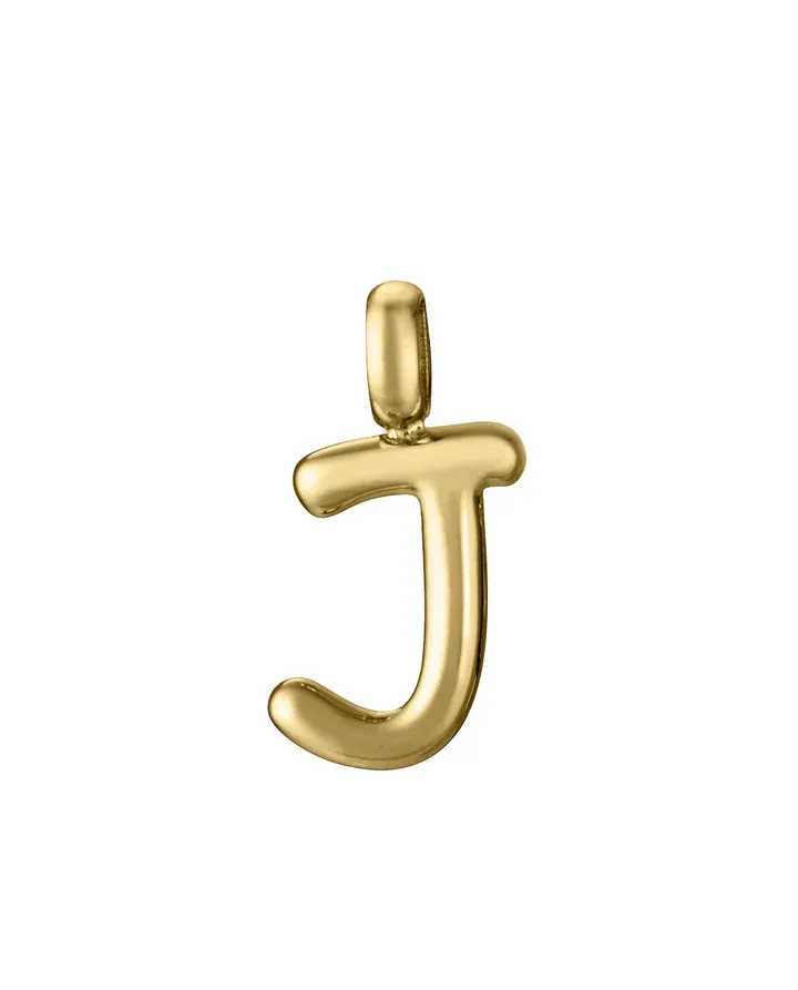 Colgante Letra J Acero Ip Dorado Sra Fashion