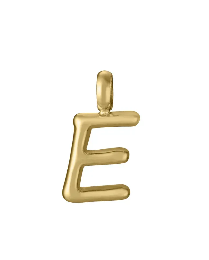 Colgante Letra E Acero Ip Dorado Sra Fashion
