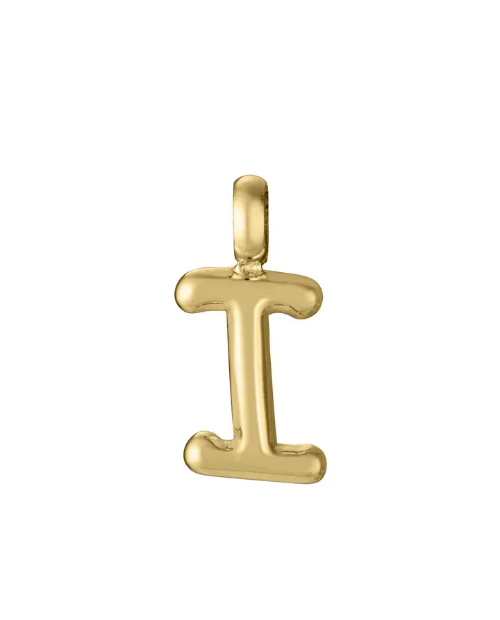 Colgante Letra I Acero Ip Dorado Sra Fashion