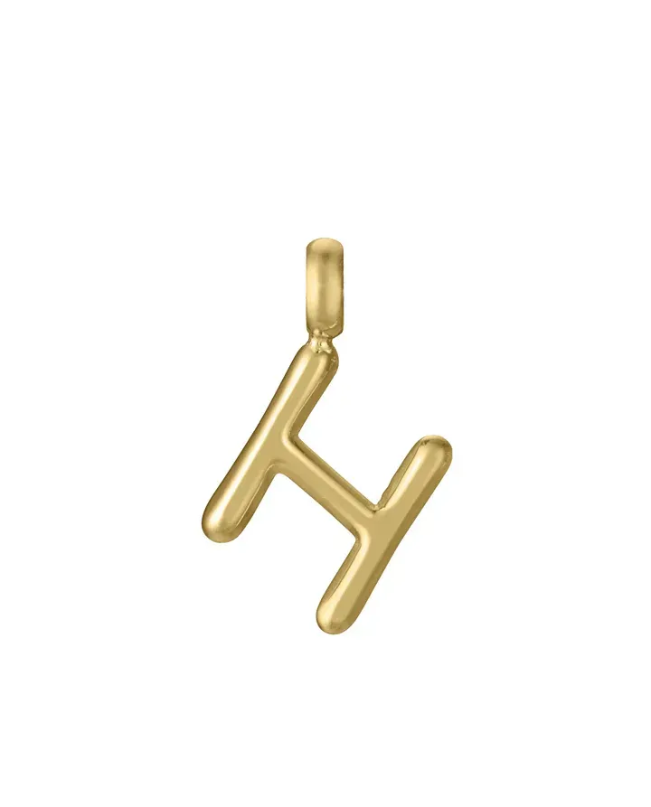 Colgante Letra H Acero Ip Dorado Sra Fashion