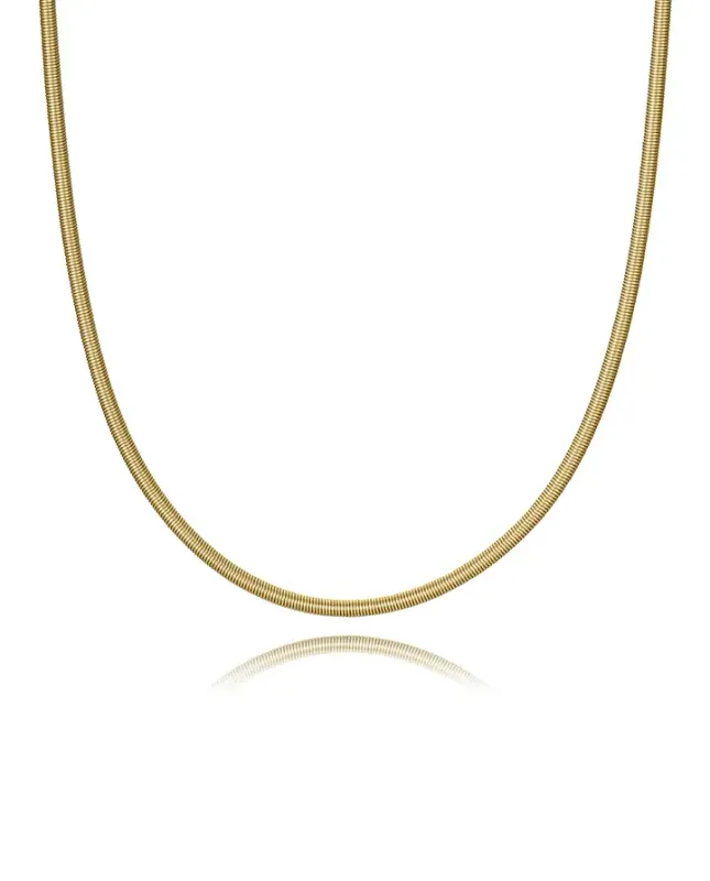 Collar Acero Y Titanio Ip Dorado Sra Fashion