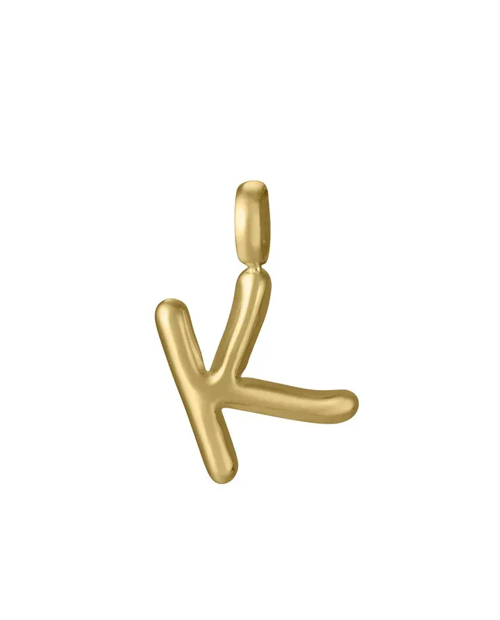 Colgante Letra K Acero Ip Dorado Sra Fashion
