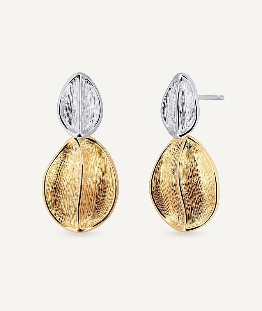 Pendientes hojas Curve Dúo