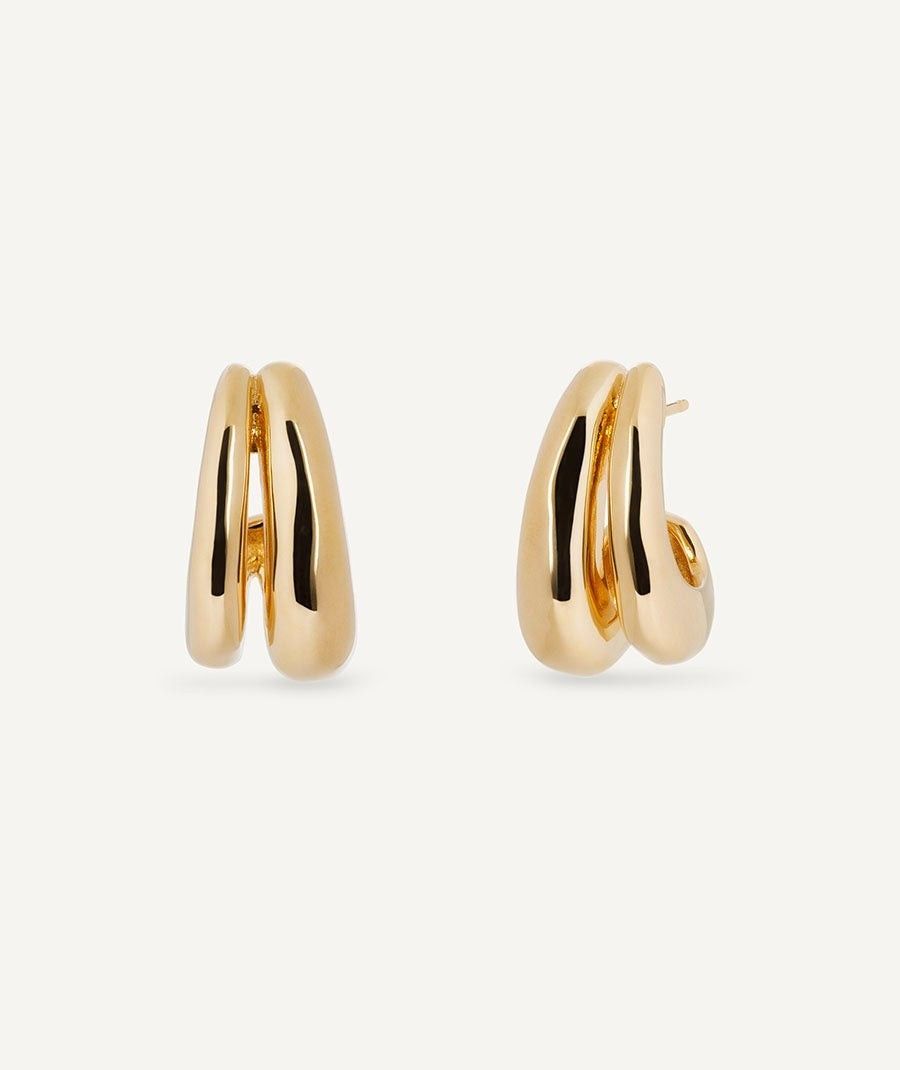 Pendientes doble semiluna Suspiro