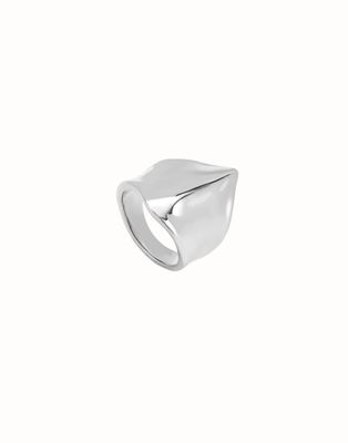 Anillo bañado en plata de ley figura mantarraya