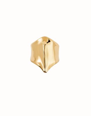 Anillo bañado en oro 18K figura mantarraya