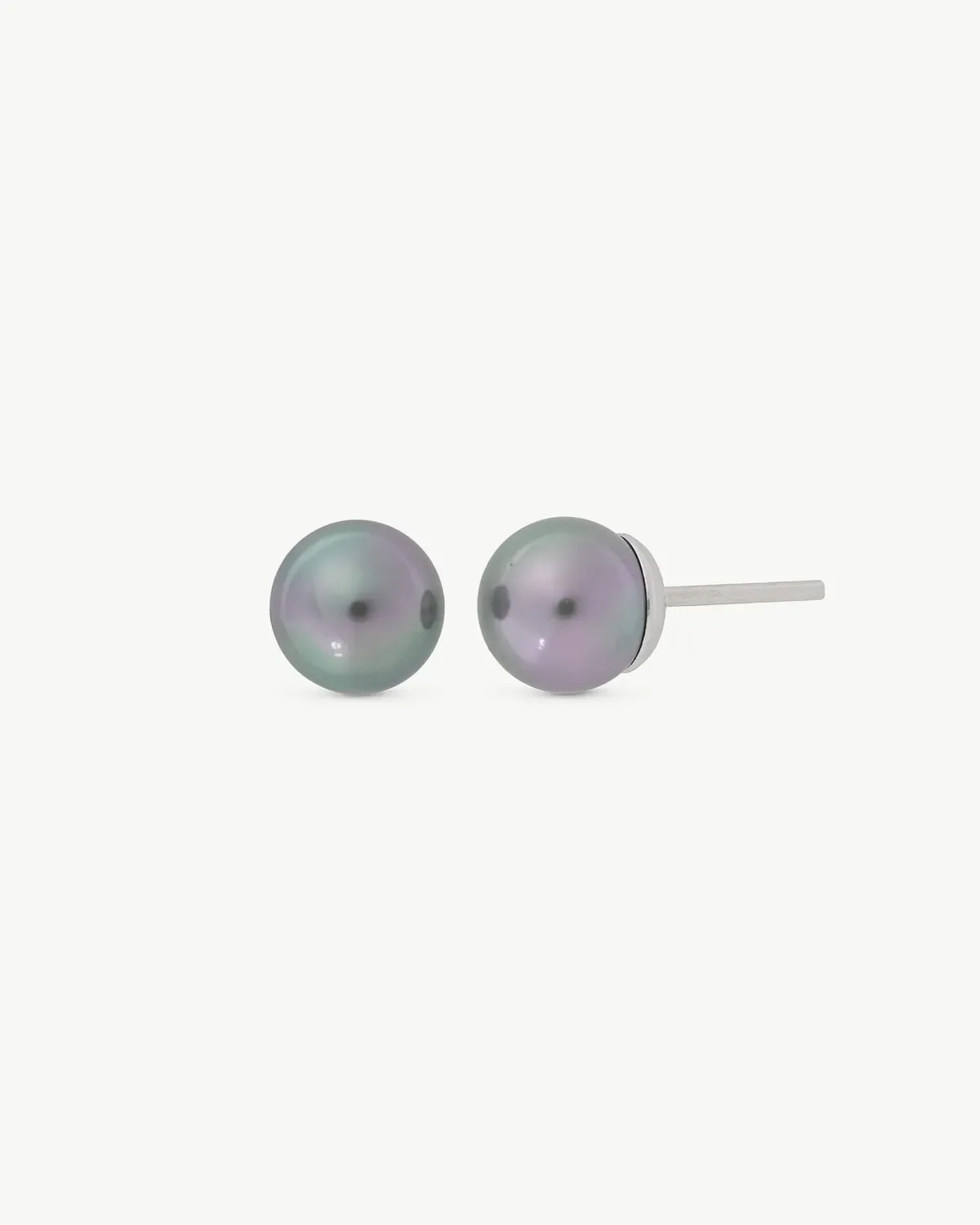 Pendientes Perla 6mm Gris Lyra