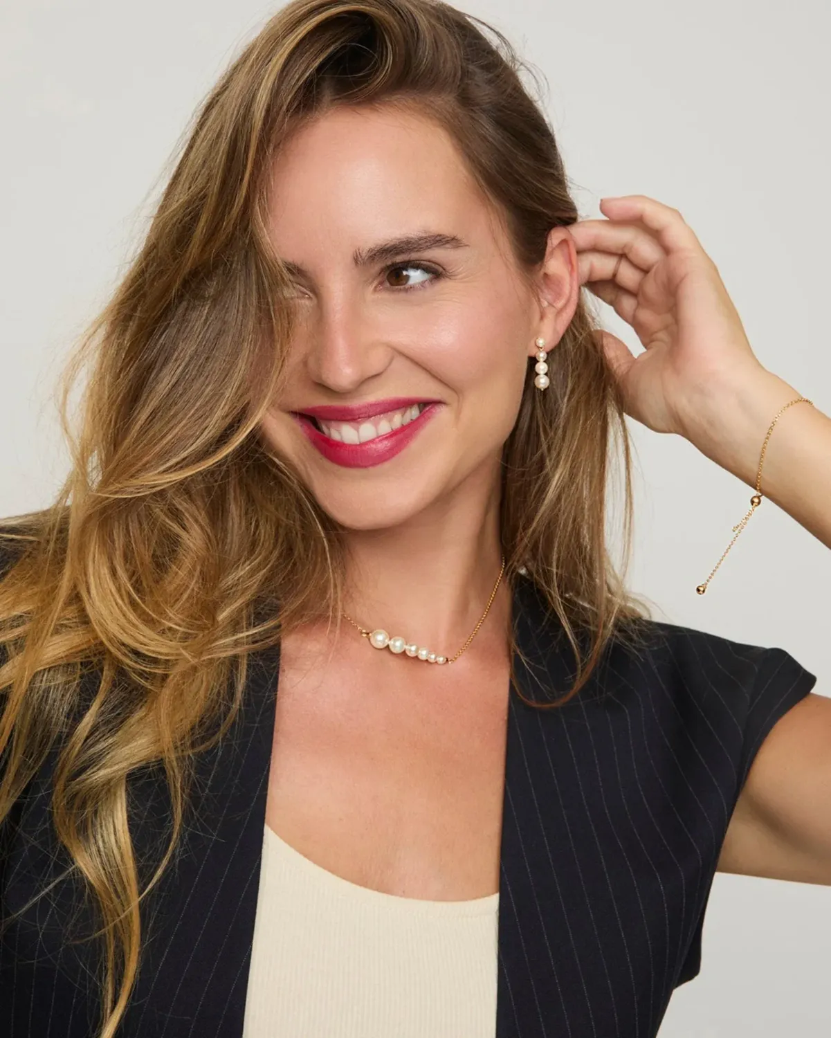 Collar Dorado con Perlas Petit