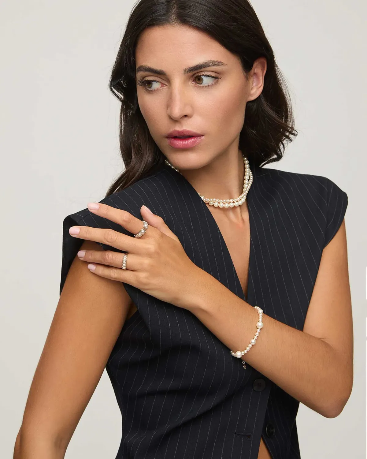 Collar Perlas Doble 4 y 6mm Essence