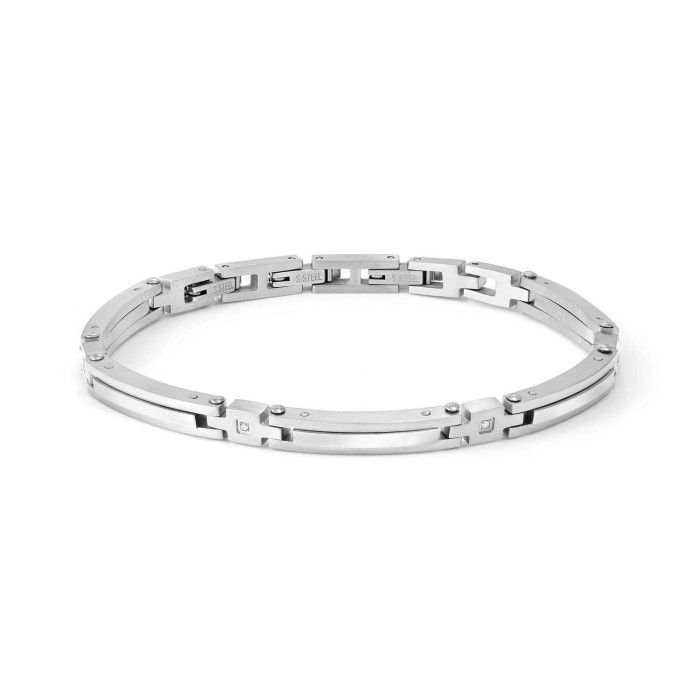 Pulsera Nomination Strong Acero y 4 Diamantes Blancos