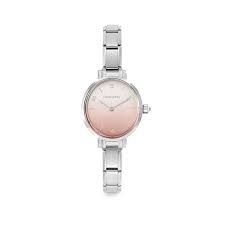 Reloj Time con esfera oval Rosa esfumado