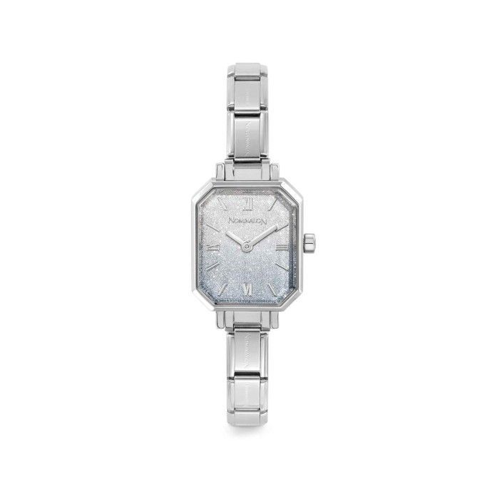 Reloj PARIS con correa en acero RECTANGULAR NEW