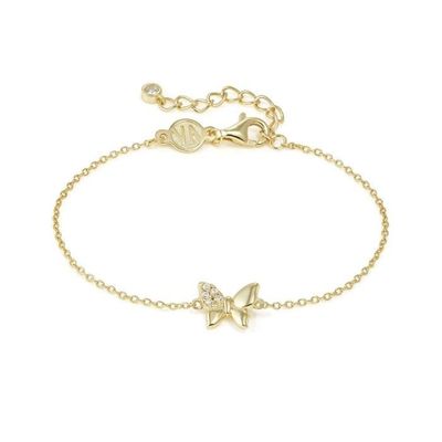 Pulsera Nomination Petit Sparkle Mariposa Acero Baño Oro y Circonitas