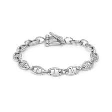 PULSERA ECCLETTICA CADENA AZUL MARINO DE ACERO INOXIDABLE