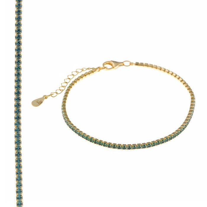 Pulsera Salvatore Plata Baño Oro y Circontias Paraiba Pulsera Salvatore Plata Baño Oro y Circontias Paraiba