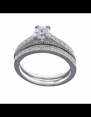 Anillo Mujer Plata Salvatore Doble Circonitas