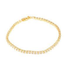 Pulsera Riviere de Plata chapada con Circonitas