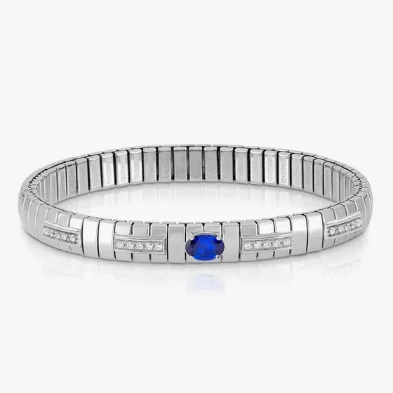 PULSERA XTE CON CZ OVALADO AZUL
