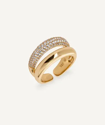 Anillo dúo abierto Allure con circonitas Anillo dúo abierto Allure con circonitas