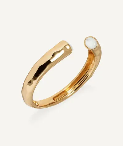 Brazalete rígido Reflexe con madreperla blanca