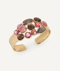 Brazalete Rosé Bruma bañado en oro de 18 kt con piedras naturales Brazalete Rosé Bruma bañado en oro de 18 kt con piedras naturales