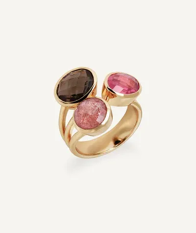 Anillo Rosé Bruma con piedras naturales