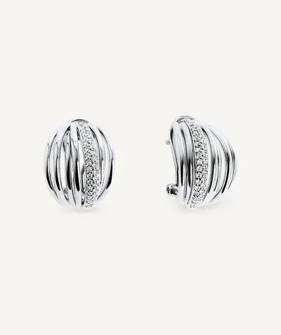 Pendientes semiluna tiras Allure con circonitas