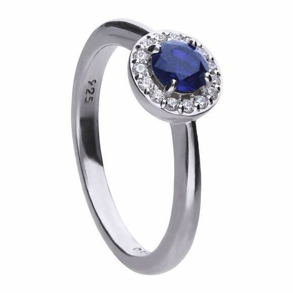 ANILLO DIAMONFIRE  Royal Colour con circonita azul