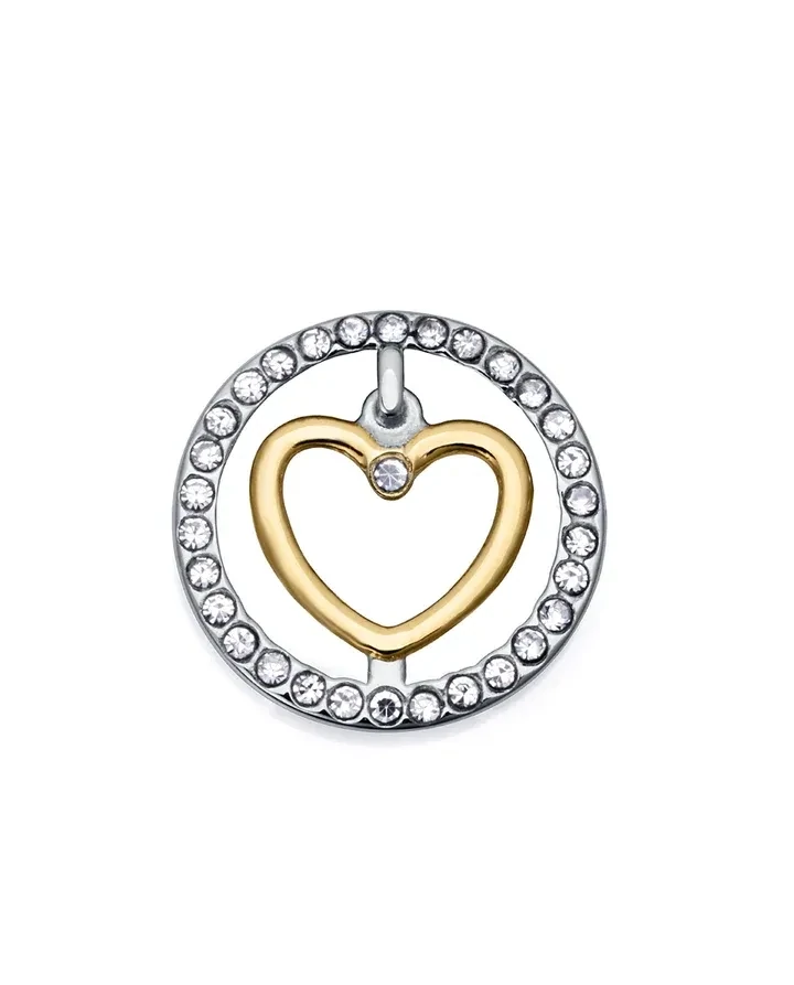 Motivo viceroy Chic de acero con corazón en Ip dorado y circonitas blancas Motivo viceroy Chic de acero con corazón en Ip dorado y circonitas blancas