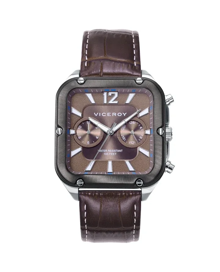 Reloj  viceroy de Hombre Magnum caja bicolor y correa de piel marrón