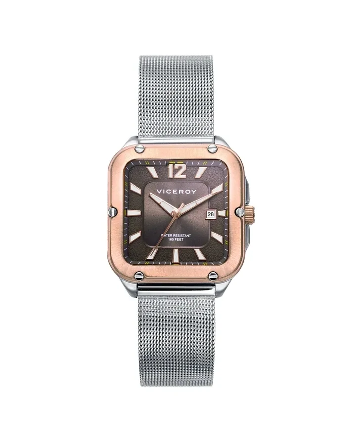 Reloj viceroy  de Mujer Magnum caja bicolor y malla milanesa de acero