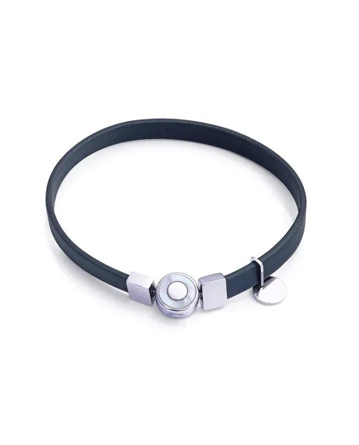 Pulsera viceroy  Eco de acero reciclado e Ip dorado con correa vegana negra