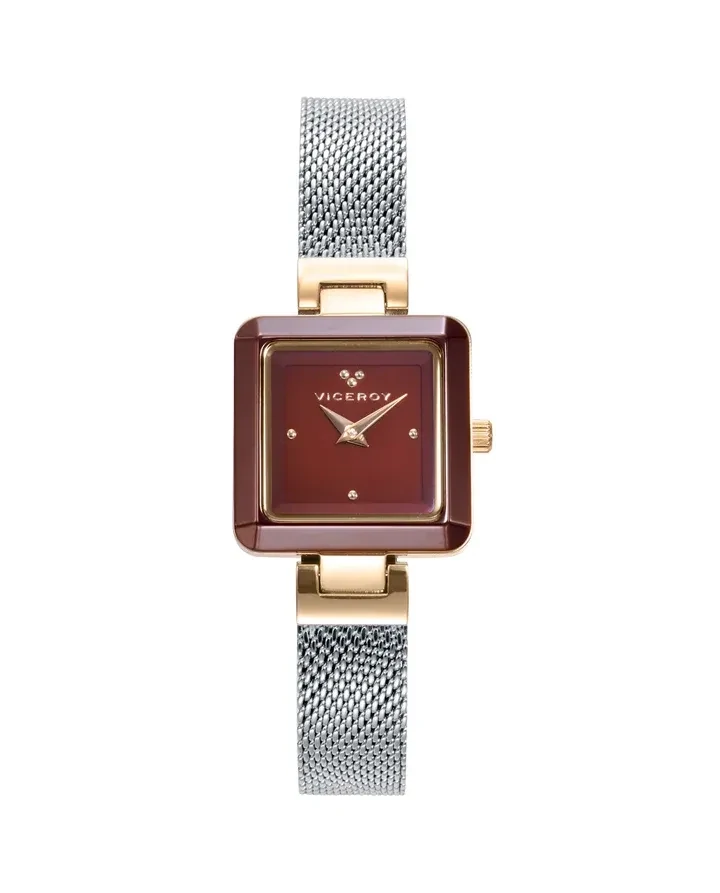 Reloj viceroy de Mujer Cerámica caja Ip dorado y malla milanesa de acero Reloj viceroy de Mujer Cerámica caja Ip dorado y malla milanesa de acero