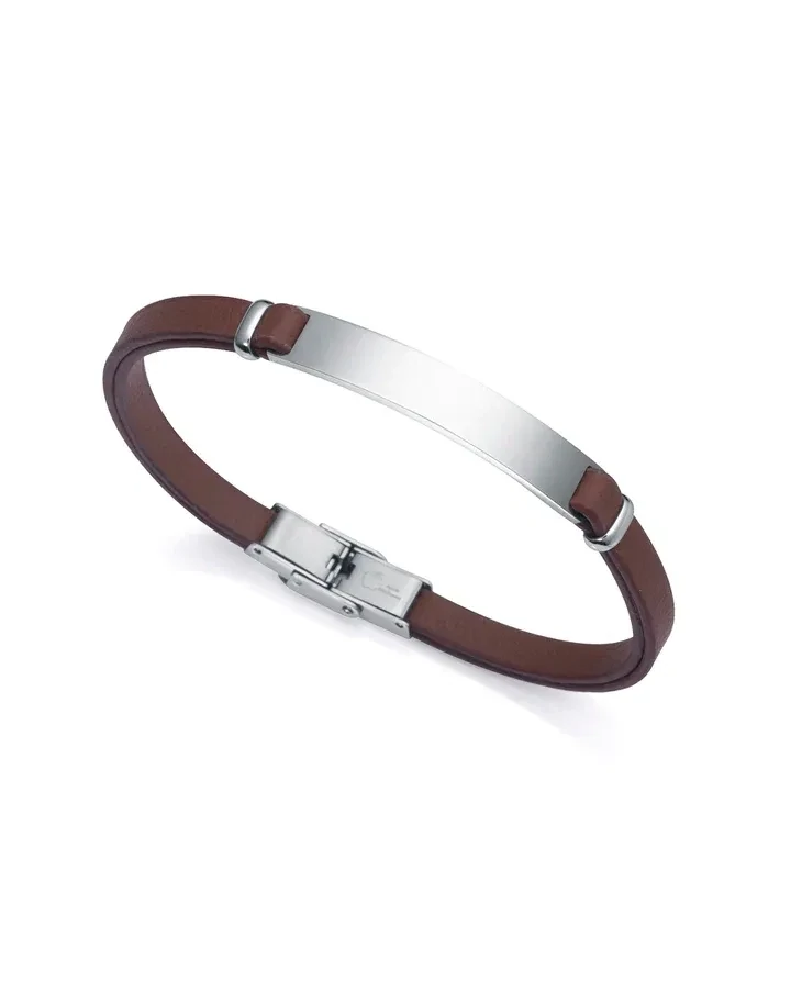 Pulsera VICEROY  Eco de acero reciclado con correa vegana marrón