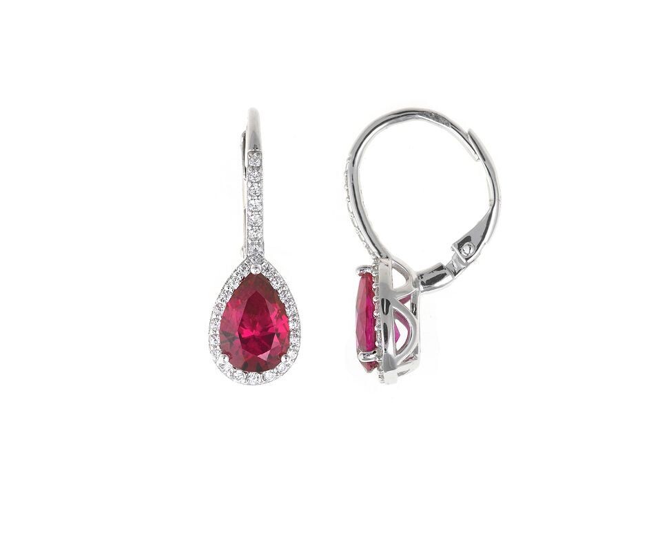 Pendientes Salvatore Plata Rodiada S Circonita Rubi Pera