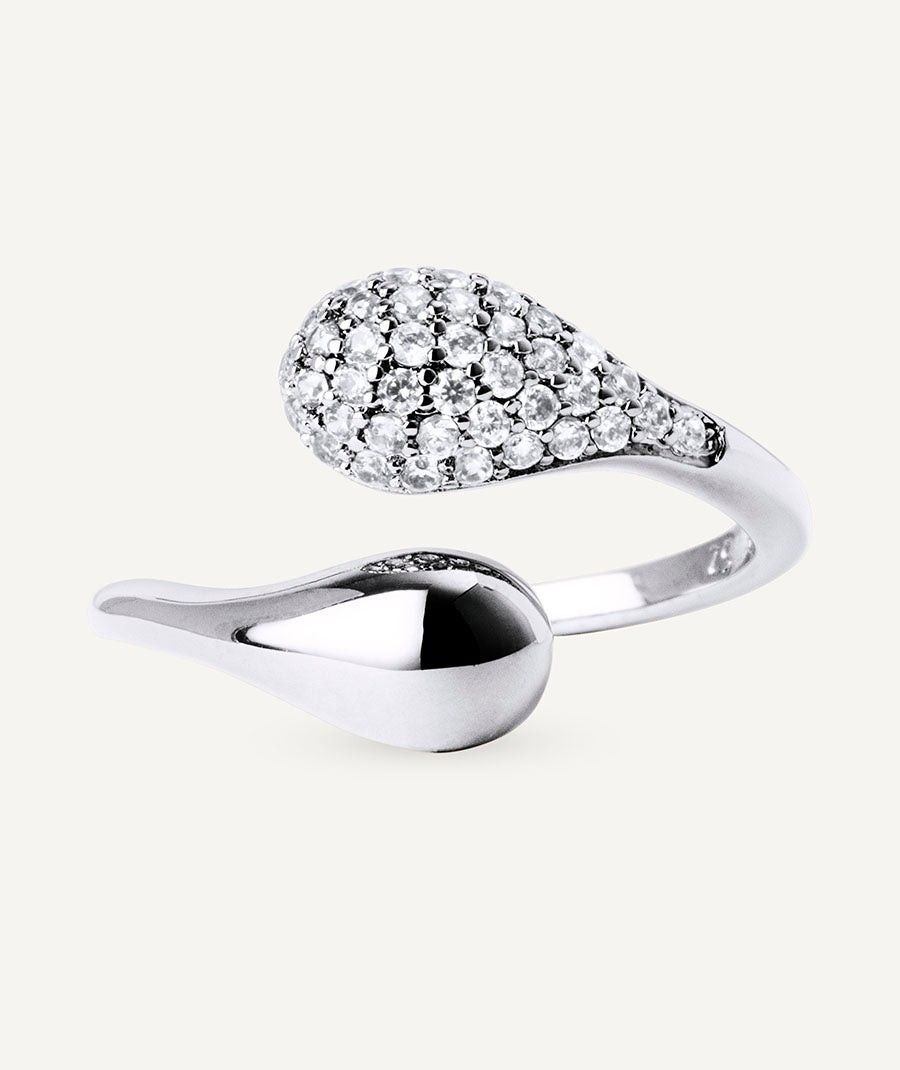 Anillo Cascade con circonita